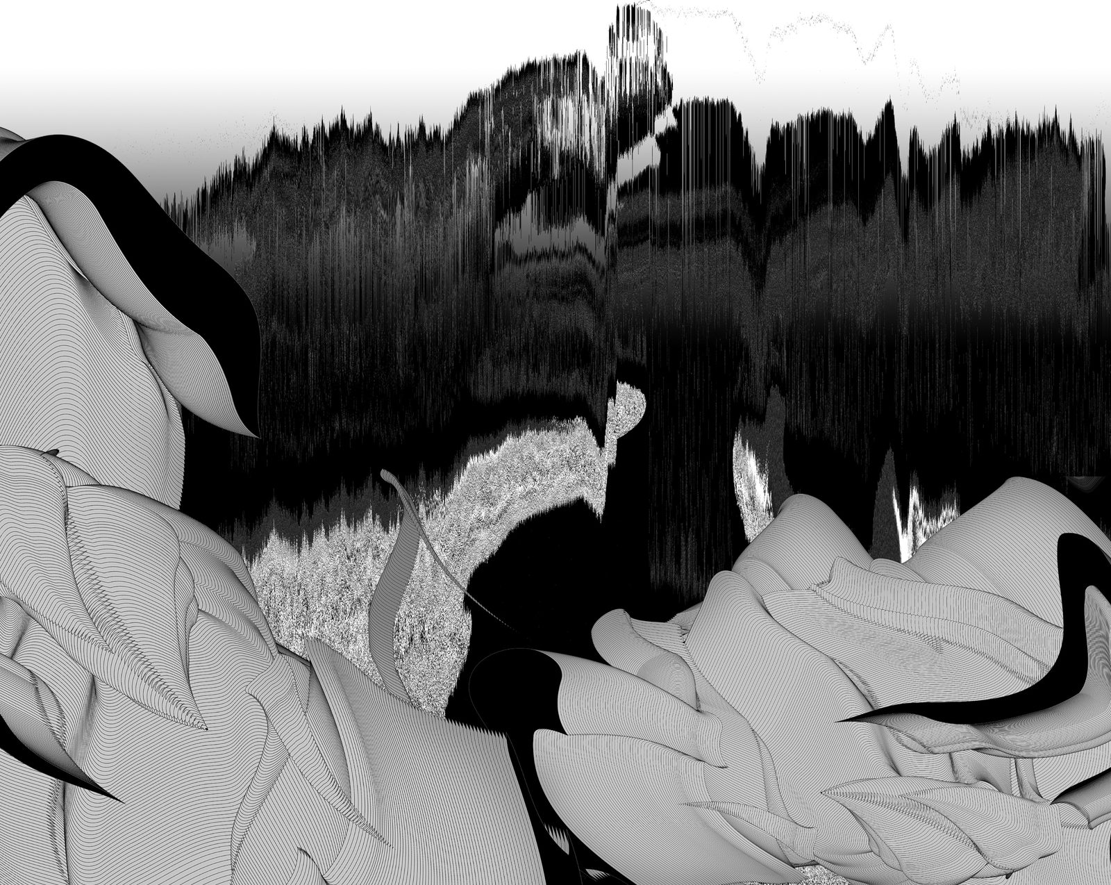 Abstract monochrome landscape